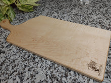 Load image into Gallery viewer, Curly Maple Serving Board - Emerald Green
