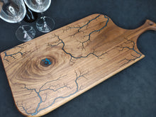 Load image into Gallery viewer, Walnut Serving Board - Blue/Green
