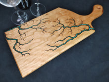 Load image into Gallery viewer, Curly Cherry Serving Board - Iridescent Green
