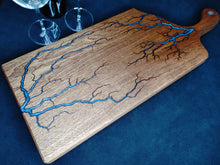 Load image into Gallery viewer, Sapele Serving Board - Blue Slate (s07)
